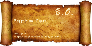 Beythum Oguz névjegykártya